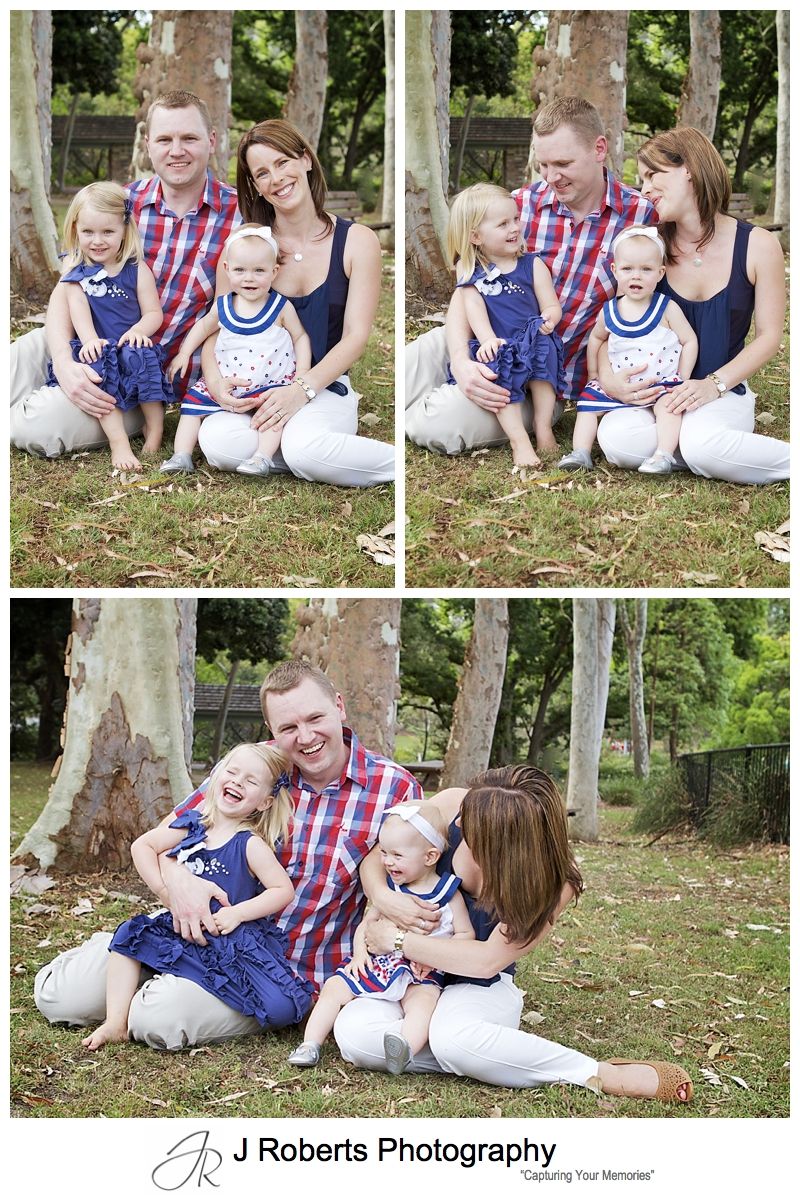 Candid family portrait with some fun - sydney family portrait photography